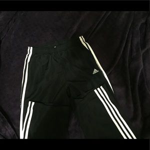 Adidas Wide Leg Track Pants with Zippered Ankle